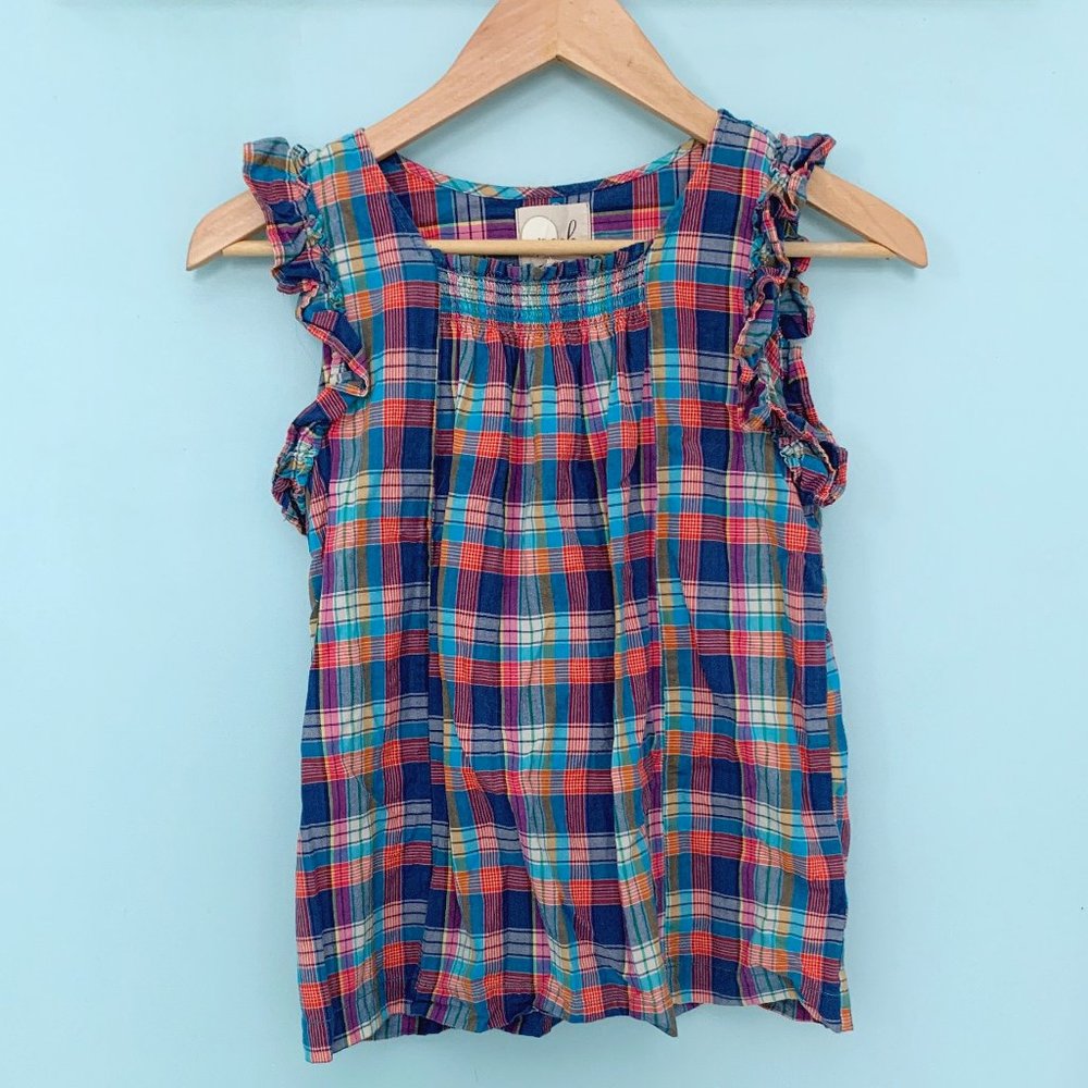 Peek- Kids Rainbow Plaid Top